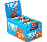 TRIBE Protein + Focus Bar - Peanut Butter Choc Chip - 10g Protein, 9 Energy & Focus Nutrients, Lions Mane, Plant Based, Vegan Snack & Gluten Free (60g x 12 Bars)