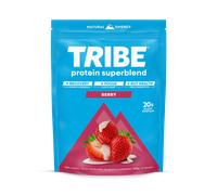 TRIBE Vegan Protein Superblend | 500g | 20g Protein | Recovery, Focus and Digestion | Plant-Based Nutrition Shake | Lion's Mane, Ashwagandha & Magnesium | Berry Flavour