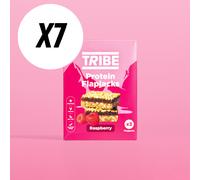 Tribe Raspberry Protein Flapjacks (3 x 38g Multipack) - Case of 7 [Best Before: 10/08/2025]