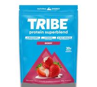 TRIBE Vegan Protein Superblend | 500g | 20g Protein | Recovery, Focus and Digestion | Plant-Based Nutrition Shake | Lion's Mane, Ashwagandha & Magnesium | Berry Flavour