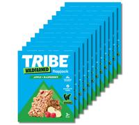TRIBE x Wildfarmed Vegan Flapjack Bars - Apple & Raspberry Oat Bars (36 x 50g Multipack Box) | Healthy Energy Snacks | Source Of Fibre, Natural Ingre