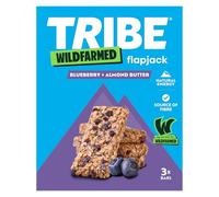 TRIBE x Wildfarmed Vegan Flapjack Bars - Blueberry & Almond Butter Oat Bars (3 x 50g Multipack Box) | Healthy Energy Snacks | Source Of Fibre, Natural Ingredients | Sustainable Oats | Breakfast Bars