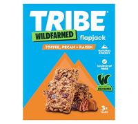 TRIBE x Wildfarmed Vegan Flapjack Bars - Toffee, Pecan & Raisin Oat Bars (3 x 50g Multipack Box) | Healthy Energy Snacks | Source Of Fibre, Natural Ingredients | Sustainable Oats | Breakfast Bars