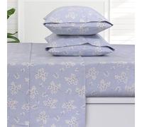 Tribeca Living 100% Cotton German Flannel Sheet Set - 200 GSM, Deep Pocket, Ultra Soft & Cozy, King, Giovanna Floral