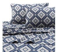 Tribeca Living 200-GSM Damask Printed Deep Pocket Flannel Sheet Set Twin X-Large