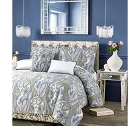 Tribeca Living 5 Piece Floral Duvet Set, Cotton, Multicolor, King