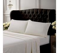 Tribeca Living 500 Thread Count Egyptian Cotton 6-Piece Deep Pocket Sheet Set, King, Ivory, cream (T500ECED6PSSKIIV)