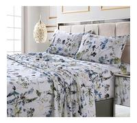 Tribeca Living AMAL4PSSKIBL Sheet Set, King, Amalfi Blue/Multi