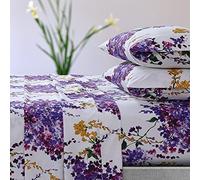 Tribeca Living Azores Home Serena Printed Deep Pocket Sheet Set Cal King, Multicolor, SEREN110SHECK