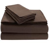 Tribeca Living FL170EDPCKICH Soft 170-GSM Cotton Flannel Pillowcases, King, Chocolate
