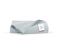 Tribeca Living King Luxury Solid Flannel Generous Size Flat Sheet, Sky Blue