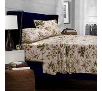 Tribeca Living Maui Printed Deep Pocket Percale Sheet Set, Queen, Multicolor