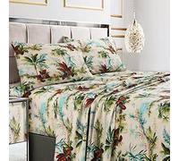 Tribeca Living PARAISL4PSSTW Extra Deep Pocket Sheet Set, Twin, Paradise Island Multi
