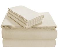 Tribeca Living Soft 170-GSM Cotton Flannel Pillowcases, Ivory, Standard