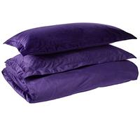 Tribeca Living VENICEDUVETKIPU Venice Velvet Oversized Solid Duvet Set, King, Purple