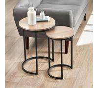 Tribeca Round Nest of Tables - Set of 2 - Oak