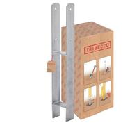 TRIBECCO H-post support for embedding in concrete (91 x 91/600) hot-dip galvanised, total height: 600 mm, material thickness: 5 mm, clear width: 90 mm, flat steel, H-concrete anchor for heavy wooden