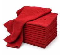 Tribello LIBMAN 100% Cotton Shop Towels - Reusable Cleaning Shop Rags - 13''x17'' (12 Pack) Extra Absorbent, Durable, Heavy Duty Utility Cloth Towels for Industrial, Garage, Auto, Tools, Home