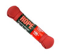 TRIBERION Paracord Rope 750 lb - 100ft 5/32" Parachute Cord 4MM 12-Strand para Cord - Heavy Duty Spool String for Survival,Camping Gear, Survival Bracelet, Clothesline - Red