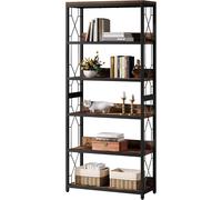 Tribesigns 180cm Tall 5-Tier Bookshelf, Open Bookcase for Living Room, Office, Bedroom, Floor Standing Display Shelving Unit, Sturdy Storage Shelf for Books, Decor, and More