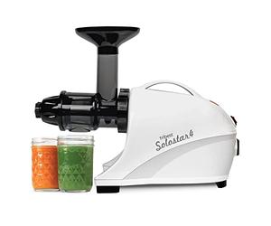 Tribest Solostar 4 SS-4200-B Horizontal Slow Masticating Cold Press Juicer, White by Tribest