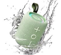 Tribit StormBox Mini+ Bluetooth Speaker 12W,360°Surround Sound,12H Playtime,Bluetooth 5.4,IPX7 Waterproof,RGB Lights,Custom EQ,TWS Pairing,Type-C, AAC/SBC Support,Portable for Home/Outdoor/Travel