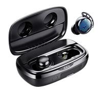 Tribit Wireless Earbuds, Bluetooth Headphones, Bluetooth 5.2 Touch Control Headphones with Mic Earphone Call Noise Reduction, Deep Bass IPX8 Waterproof, Work Music Call, Black
