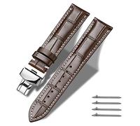 Triblanc Quick Release Leather Watch Straps with Deployment Buckle Clasp,18mm 20mm 22mm 24mm,Replacement Black Brown Blue Bands for Men Women