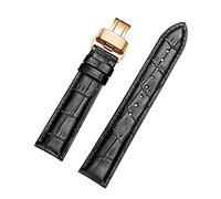 Triblanc Quick Release Leather Watch Straps with Deployment Buckle Clasp,18mm 20mm 22mm 24mm,Replacement Black Brown Blue Bands for Men Women