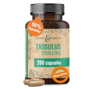 Tribulus Terrestris Capsules - 200 Capsules - Standardised to 90% Saponins - Vegan - No Additives
