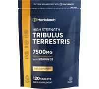 Tribulus Terrestris Extract 7500mg | 120 Vegan Tablets for Men and Women | High Strength 95% Saponins | with Vitamin D3 | by Horbaach