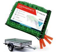 TRIBURG Trailer Net 1.5x2.5M, Water Resistant, Corner Markings, Edge Reinforcement, 6 Rubber Tensioners with Hook