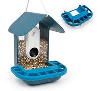 Tributary Brands - Silicone Perch Extender Compatible with Bird Buddy Feeder - 9" Wide Platform, Adds Space for Multiple Birds, Weather-Resistant Birdbuddy Accessories (Light Blue)