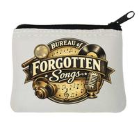 Tribute to Forgotten Classic Songs Neoprene Coin Purse Pouch 10x11cm White