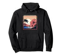 Tribute to Hawaii Wisdom. Flower Print palm tree sunset. v2 Pullover Hoodie