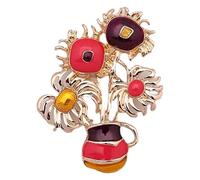 Tribute To Sunflower Classic Reprint With Drop Glaze Enamel Alloy Texture Brooch Brooch Suit Coat Lady