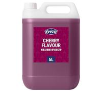 TRICA Cherry Slush Syrup 5L - Concentrated Cherry Flavour Snow Cone Syrup for Slush Machines, 6:1 Dilution Ratio, 5 Litres