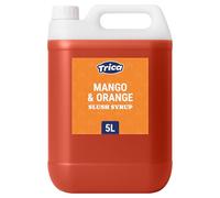 TRICA Mango and Orange Slush Syrup 5L - Concentrated Mango & Orange Flavour Snow Cone Syrup for Slush Machines, 6:1 Dilution Ratio, 5 Litres