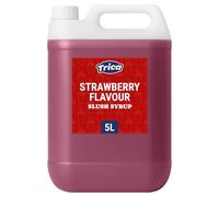 TRICA Strawberry Slush Syrup 5L - Concentrated Strawberry Flavour Snow Cone Syrup for Slush Machines, 6:1 Dilution Ratio, 5 Litres