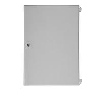 Tricel (Gloucester) Medium Permali Electric Meter Box Door - Water Resistant, Fiberglass Reinforced Polyester, Gray/Black, Includes Door, Hinges, Latch, Key