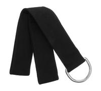Tricep Rope Pull down Cord for Cable Machine Workouts | Cotton Belt, Secure Grip Loops, Wrist and Forearm Training, Black, for Battle Ropes and Gymnastic Rings