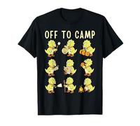 Triceratops Camping Hiking Dino School Trip Summer Camp Kids T-Shirt