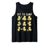 Triceratops Camping Hiking Dino School Trip Summer Camp Kids Tank Top