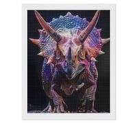 Triceratops Diamond Art Painting Kits Square Full Drill Diamond Art Painting DIY Diamond Dot Arts Crafts 16"x20"