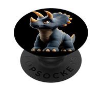 Triceratops Dinosaur I Love Dinosaurs Dino Cute Triceratops PopSockets Adhesive PopGrip