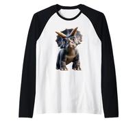 Triceratops Dinosaur I Love Dinosaurs Dino Cute Triceratops Raglan Baseball Tee