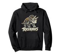 Triceratops Dinosaur Kids Paleontology Cretaceous Fossil Fan Pullover Hoodie