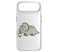 Triceratops Drinking Boba Milk Tea Case for iPhone Air