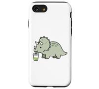 Triceratops Drinking Boba Milk Tea Case for iPhone SE (2020) / 7/8