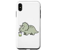 Triceratops Drinking Boba Milk Tea Case for iPhone XS Max